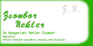 zsombor mekler business card